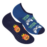 Kit 2 Pares Meia Sapatilha Infantil Antiderrapante Selene