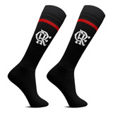 Kit 2 Pares Meião Futebol Infantil Juvenil Clube Flamengo