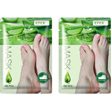 Kit 2 Pares Meias Esfoliante Peeling Footner Aloe Vera Efero