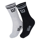Kit 2 Pares Meias Wilson Cano Longo Sport Academia Original