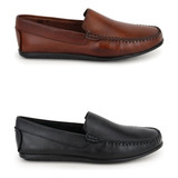 Kit 2 Pares Mocassim Ibiza Pret Kits608 Preto conhaque