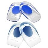 Kit 2 Pares Palmilha Calcanheira De Gel Silicone Ortopédica Protetor De Calcanhar Massageadora Confortável Contra Esporão Anti Impacto Premium InoVibes