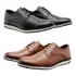 Kit 2 Pares Sapato Casual Oxford Masculino Derby De Amarrar
