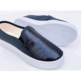 Kit 2 Pares Tênis Feminino Slip On Lantejoula Confortável