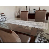 Kit 2 Pç Caminho De Mesa E Toalha De Centro Em Renda Oferta