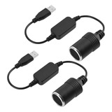 Kit 2 Pcs Adaptador De Cigarro Tipo Acendedor Isqueiro Carro