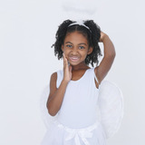 Kit 2 Pçs Fantasia Infantil Anjo Auréo Body Bore Tutu Tule