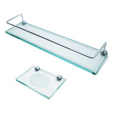 Kit 2 Pçs Para Banheiro Em Vidro Incolor