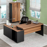Kit 2 Peças Com Mesa Escritório Em L 150x150cm E Armário