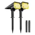 Kit 2 Peças Luminária Spot Solar Jardim Luz Branco Quente