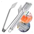 Kit 2 Peças Para Limpar Peixe Descamador Pinça Aço Inox Pro