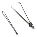 Kit 2 Peças Passador De Fita Elástico Cordões Garra E Liso