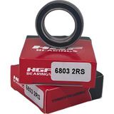 Kit 2 Peças Rolamento De Esfera 6803 2rs 17x26x5 Roda Bike