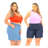 Kit 2 Pecas Shorts