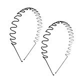 Kit 2 Peças Tiara Masculina Com Dentes De Ferro Preto 