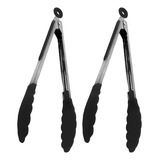 Kit 2 Pegador Grande De Silicone E Aço Inox Cozinha Multiuso