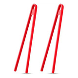 Kit 2 Pegadores Silicones Pinça Culinária Grelhados Saladas