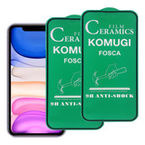 Kit 2 Películas 3d Ceramica Fosca iPhone XR 11 12 13 14 Pro