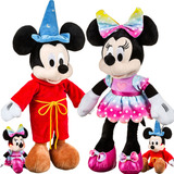 Kit 2 Pelúcia Disney Mickey E Minnie Original Com Luz E Som
