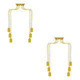 Kit 2 Pendente Lustre Aranha 6 Lampadas Soquete E27 110 220v