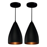Kit 2 Pendentes Bala Vegas Rápida Cor Preto Fosco bronze Voltagem Bivolt