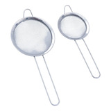 Kit 2 Peneiras Aço Inox Coador E Filtro De Sucos Chás E Líq