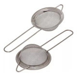 Kit 2 Peneiras Coador Em Aço Inox   Utensilio De Cozinha