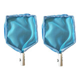 Kit 2 Peneiras Metálica Para Limpeza De Piscina Cata Folhas