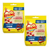 Kit 2 Petisco Keldog Cães Bifinho Criadores Mini Carne 500g