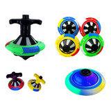 Kit 2 Pião Sonoro Luminoso Led Brinquedo Lançador Infantil