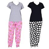 Kit 2 Pijamas Estações Calça E Blusa Manga Curta Linha Noite