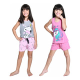 Kit 2 Pijamas Infantil Baby Doll