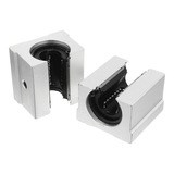 Kit 2 Pillow Block Aberto 16mm Sbr16uu Com Rolamento Linear