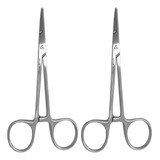 Kit 2 Pinça Halstead Mosquito Reta 12 5cm Cooperflex