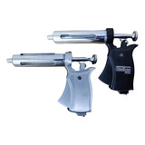 Kit 2 Pistolas Vacinador Automático R50 Walmur walbras Cor Prata preta