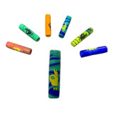 Kit 2 Piteira Vidro De Murano Yellow Finger Small Original