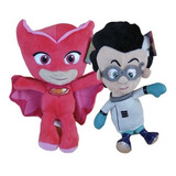 Kit 2 Pj Mask Pelúcia Corujita Romeo Original Boneco