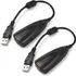Kit 2 Placa De Áudio 7.1 Adaptador P2/usb Fone E Microfone 