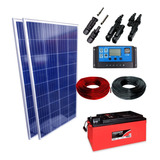 Kit 2 Placa Solar 150w Controlador