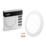 Kit 2 Plafon Painel Led Lumi Luz Branco Frio 6500k Embutir Redondo 30w Bivolt