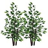 Kit 2 Planta Artificial Figueira Ficus