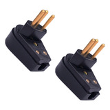 Kit 2 Plug Macho 20a 2p t Pino Prensa Cabo Gigante Ilumi