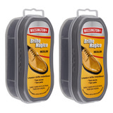 Kit 2 Polidor Sapato Líquido Incolor Cera Graxa Wassington