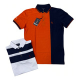 Kit 2 Polo Aleatory Listrada Vertical Top Original