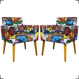 Kit 2 Poltrona Cadeira Decorativa Nina