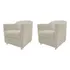 Kit 2 Poltronas Decorativa De Escritório Bia Corino Bege