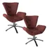 Kit 2 Poltronas Giratória Elegance Jacquard Escolha A Cor