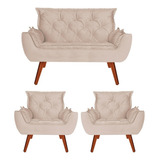 Kit 2 Poltronas Opala Namoradeira Veludo Exclusivo brinde