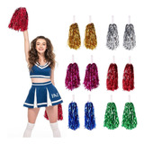 Kit 2 Pompom Metalizado Líder De Torcida Festa Esporte Cores