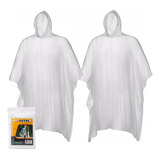 Kit 2 Poncho Capa De Chuva Impermeável Emergência Pesca Moto